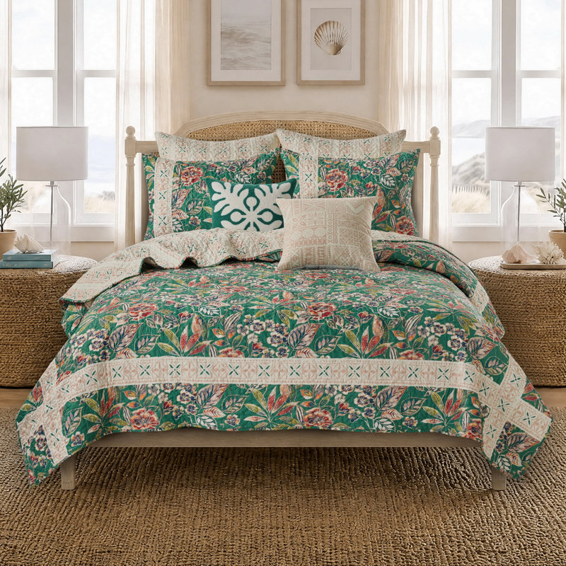 Ensemble de courtepointe multicolore Kaia de Greenland Home Fashions, 3 pièces, Très grand lit