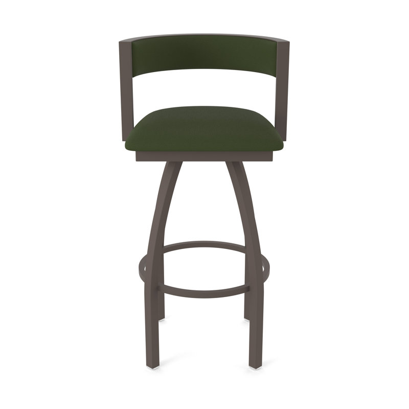 Tabouret Artémis, Vinyle - pin Canter, Bronze, Tabouret de bar (siège d'une hauteur de 36 po)