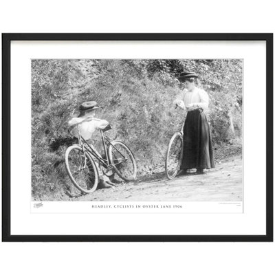 Headley, Cyclists in Oyster Lane 1906 1 Piece Single Picture Frame Wall Art