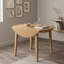 Ensemble de salle à manger rond 3 pièces avec abattants, 2 chaises rembourrées à dossier à lattes et table extensible pour petits appartements