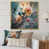 Toile avec cadre flottant or