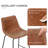 Bellino Upholstered Counter Stool with Metal Frame-210964606