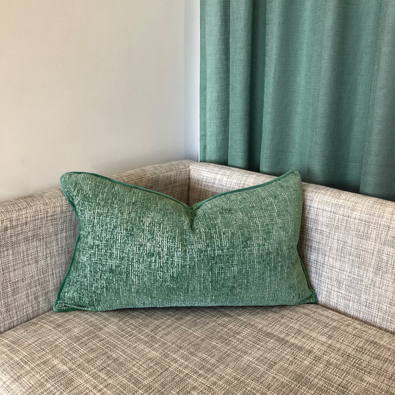 Joelle Lumbar Pillow Cover & Insert, Denim