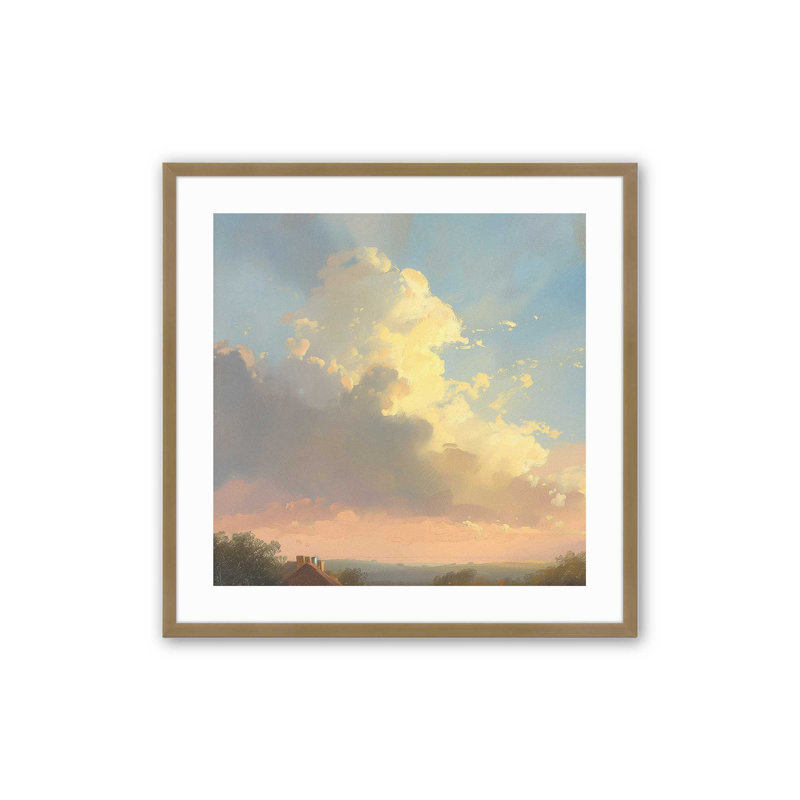 «Brilliant Skies I», Or brossé, H 21,75 po x l 21,75 po