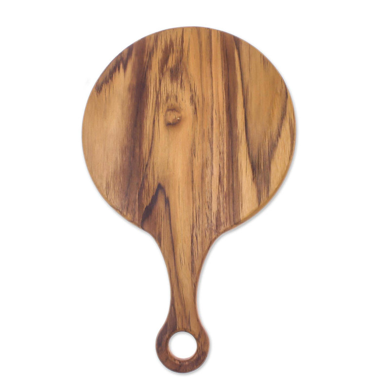 Teak Wood Cook with Passion Cutting Board
