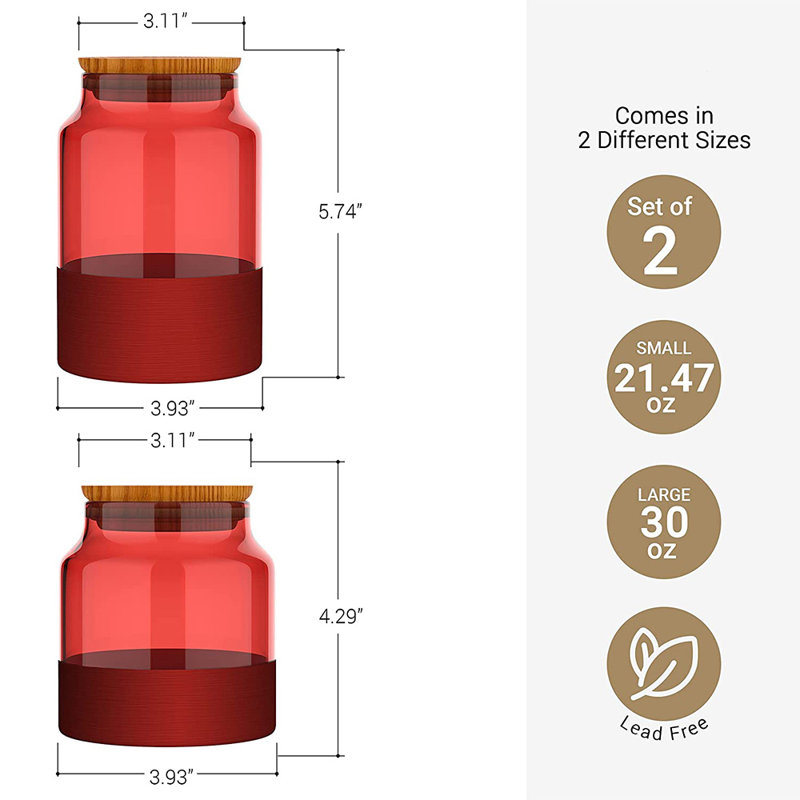 Glass Jar - Set of 2