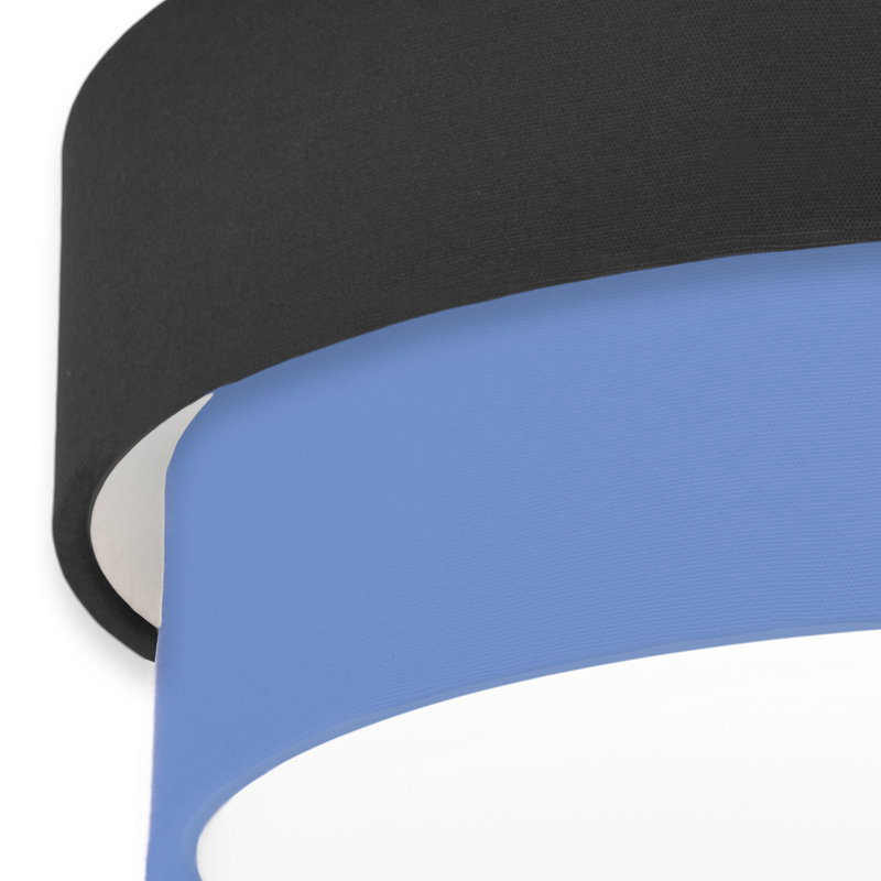 Elanaz Flush Mount, Black, Blue