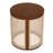 15.7" W Round Rubberwood Top End Table, Rattan Woven And Mdf Base Side Table Nightstand-357753366