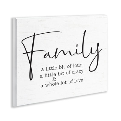 Loud Crazy Love Family Wall Plaque Art by Lettered and Lined