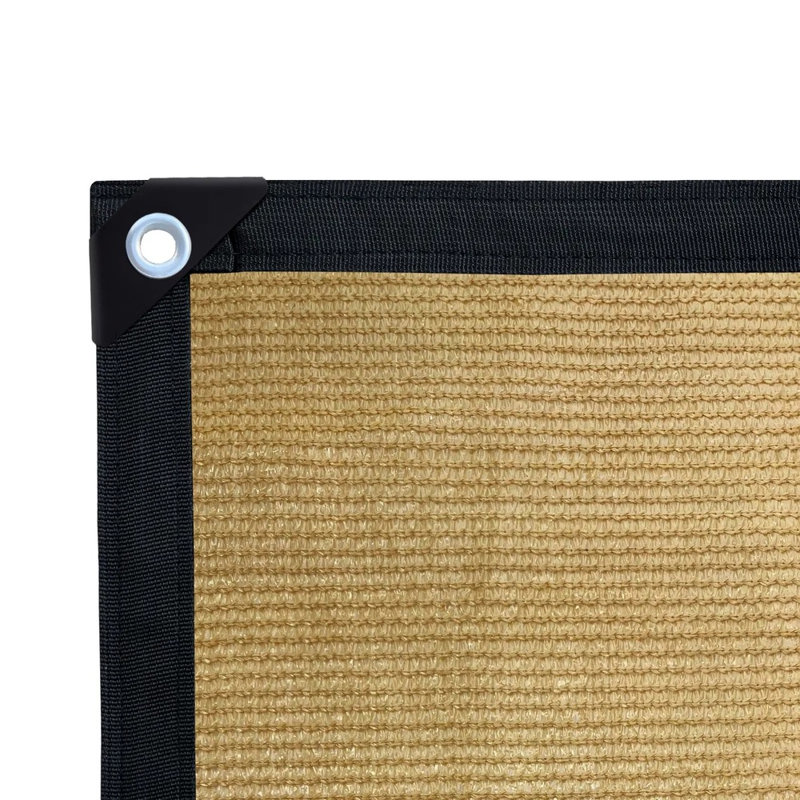 Clôture pare-soleil beige 3 pi x 12 pi, écran d'intimité anti-UV pour l'extérieur, toile d'ombrage respirante pour terrasse, balcon