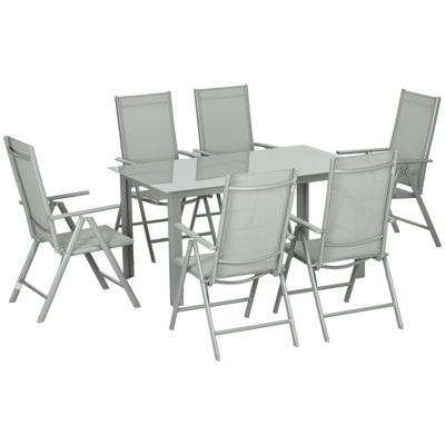 Galston Rectangular 7 - Piece 6 - Person 150Cm L Outdoor Table Set