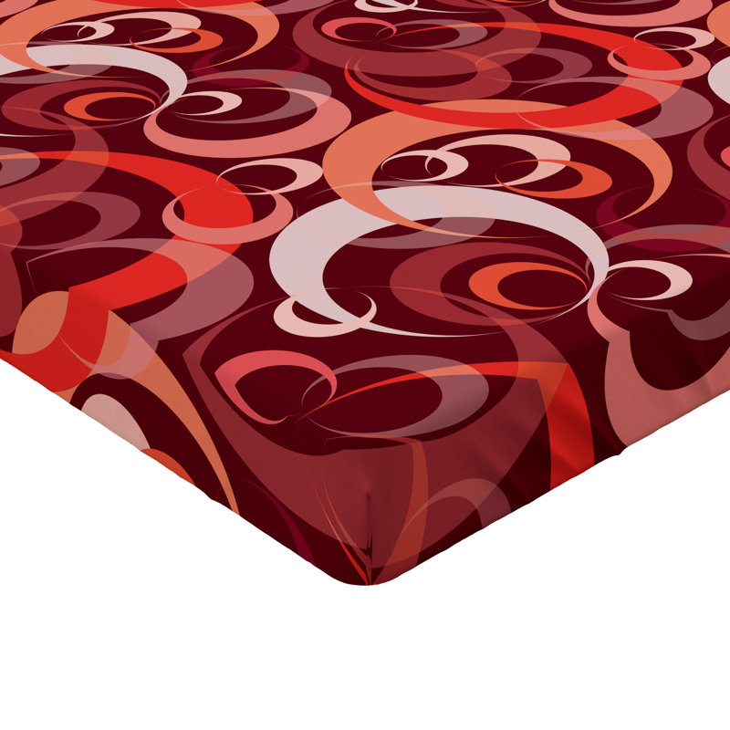 Drap-housse Ambesonne, Mauve pâle, rubis pâle, rubis / abstrait, Drap-housse grand
