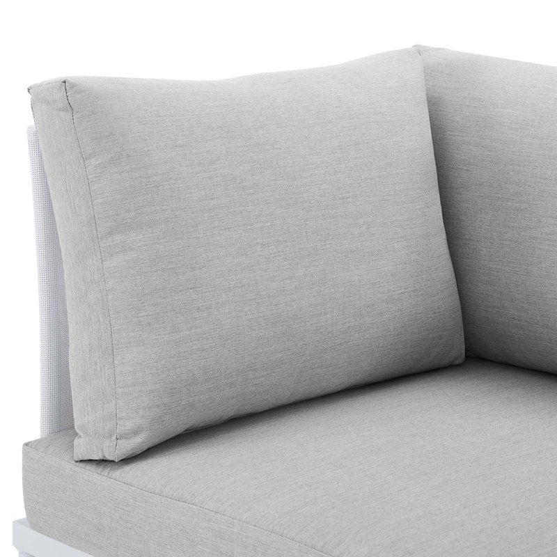 Harmony 8-Piece Sunbrella Outdoor Patio Aluminum Sectional Sofa Set by Modway, Grey