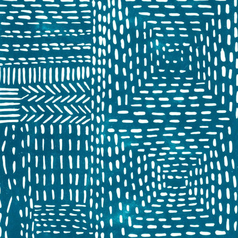 «Dakota Fields Zarris, Chariklia», reproduction d'art sur toile tendue: Sashiko Stitches I, H 28 po x l 28 po