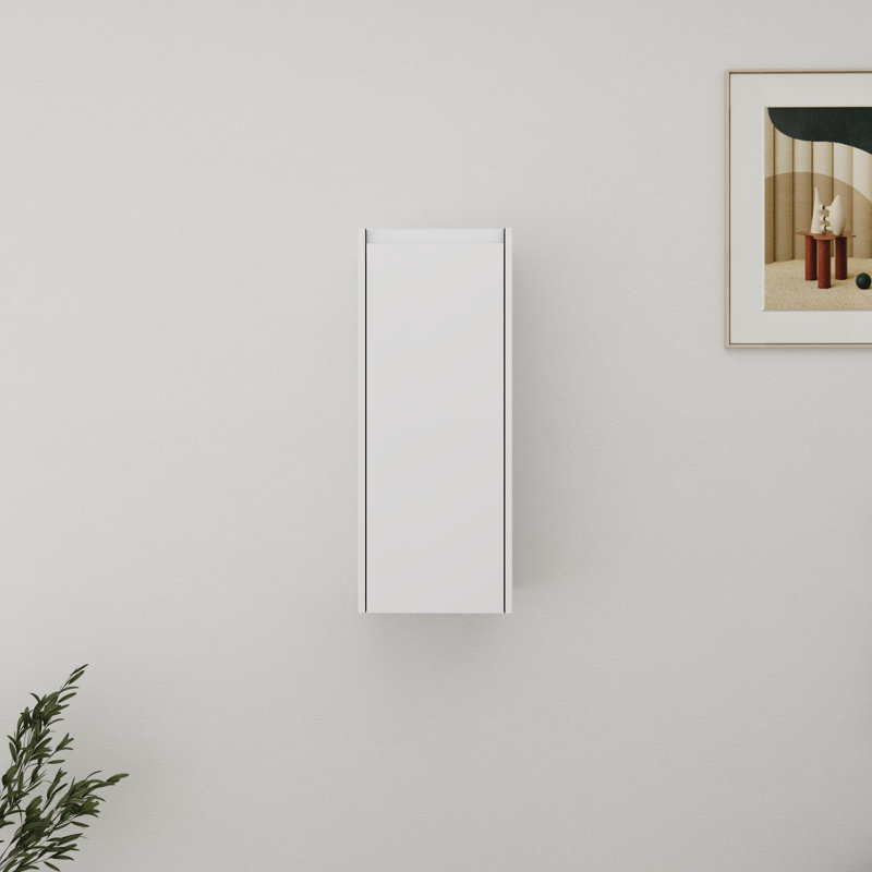 Rangement de salle de bain simple 12 po avec porte à fermeture douce, Blanc