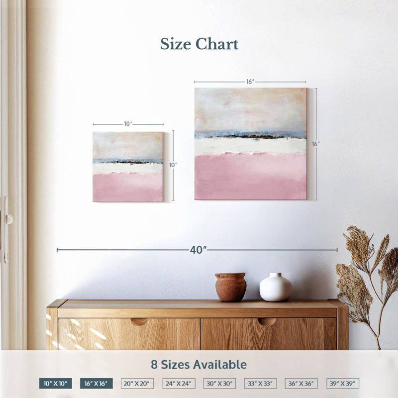 Pink Sea Avery, 10" H x 10" W