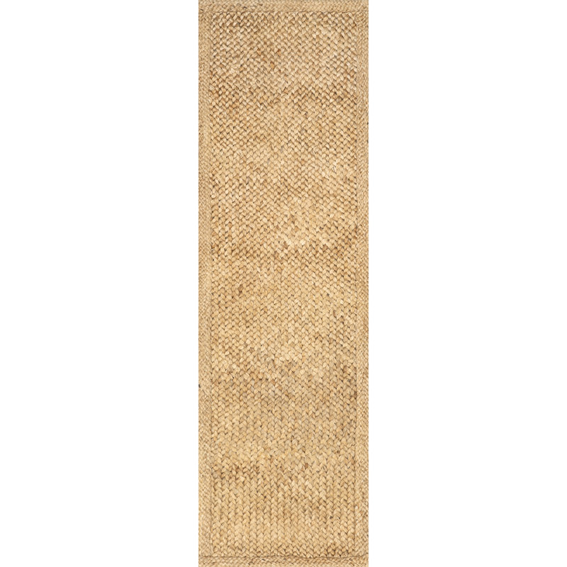 Willow Bordered Jute Area Rug, Rectangle 4' x 6'