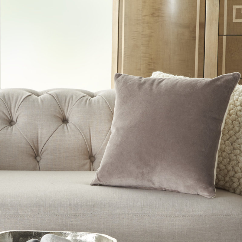 Housse de coussin carré et insert, 20 po X 20 po, Taupe, Carré