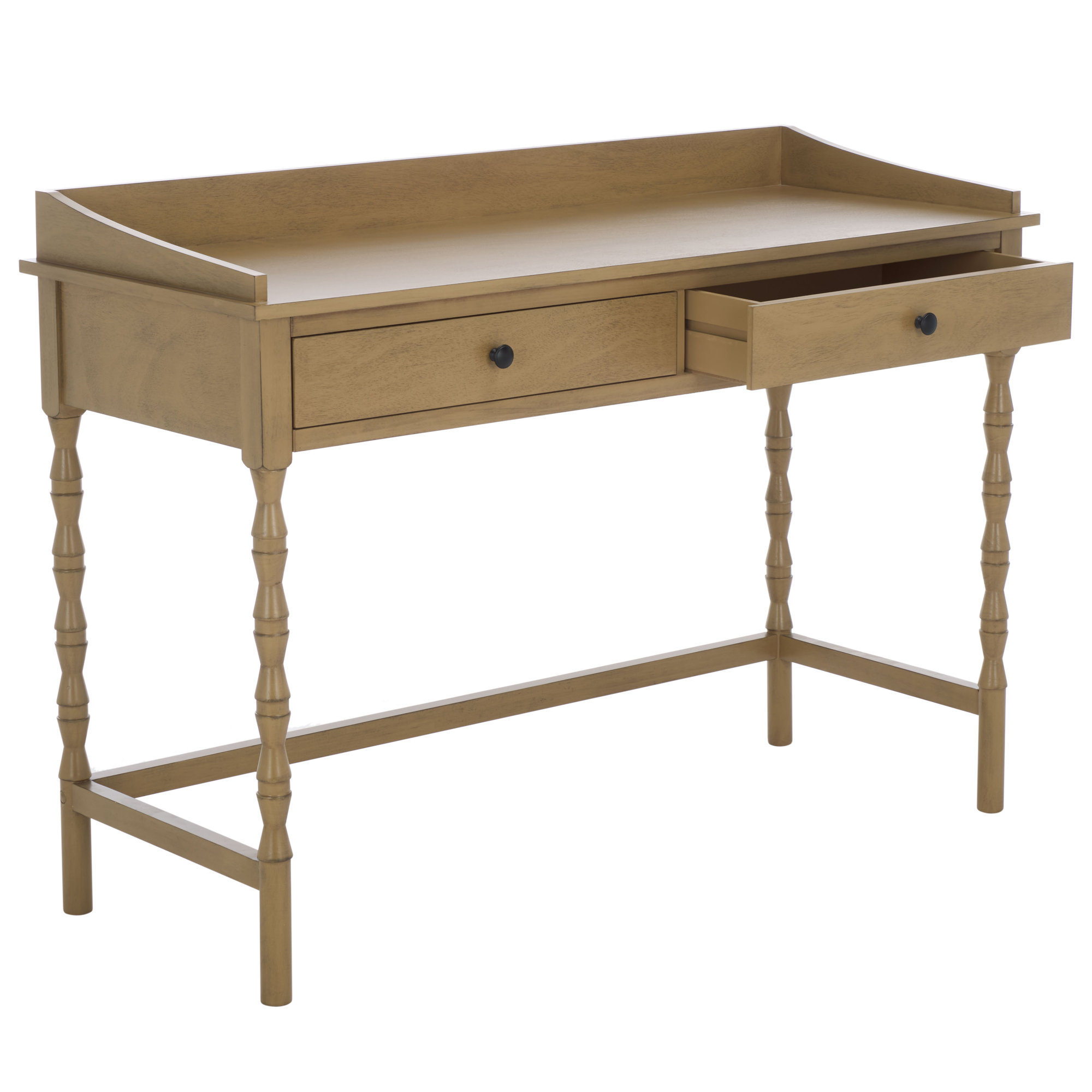 Mia Writing Desk with Drawers, Desert Brown