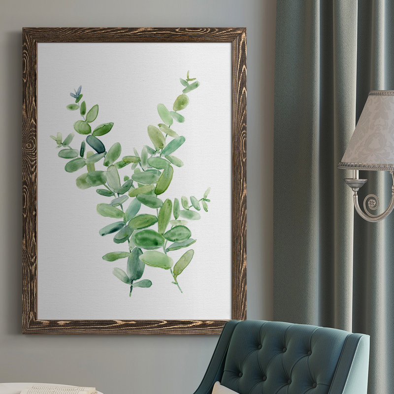 Eucalyptus III, reproduction d'art sur toile, Cadre noyer, H 43,5 po x l 31,5 po x P 1 po