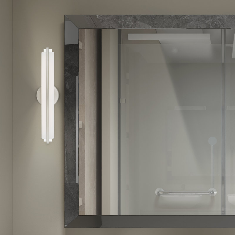Bikram Dimmable LED Bath Bar, Brushed Nickel
