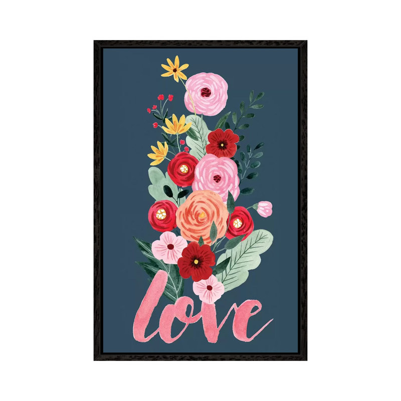 Sweet Hearts Collection B by Grace Popp - Gallery-Wrapped Canvas Giclée on Canvas, Black Floater Frame