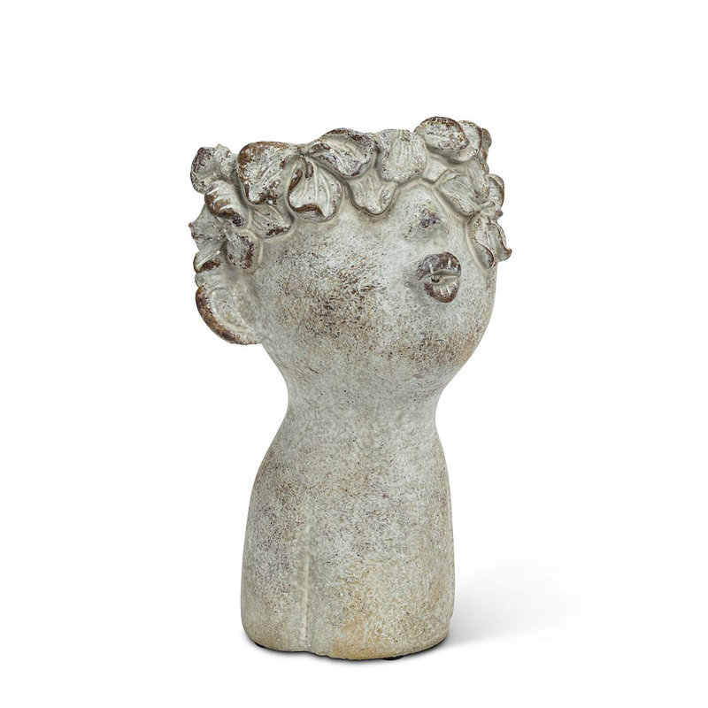 Rushin Statue Planter, 7.5" H x 3" W x 2.5" D