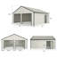 Garage double 23 pi x 22 pi avec porte d'entrée latérale en métal