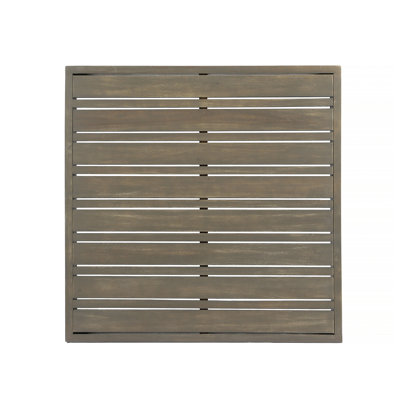 Ensemble de banc d'angle et de table basse en bois d'acacia Brava, finition blanche