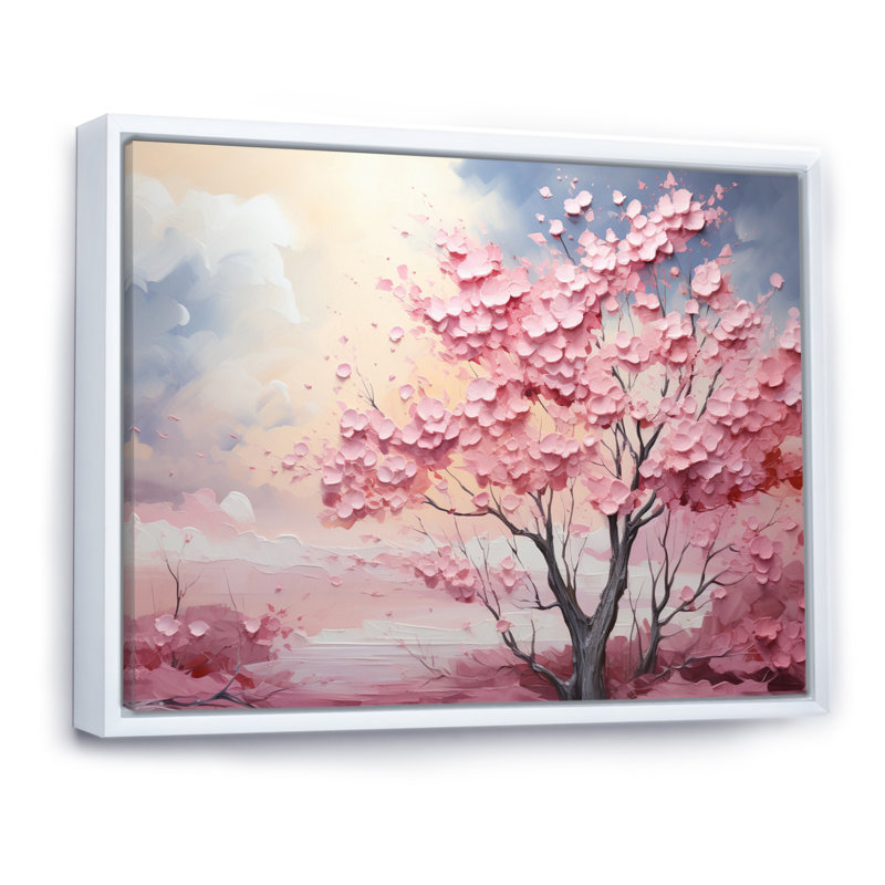 Nuage prairies collages II - impression, Cadre flottant blanc, H 30 po x l 40 po x P 1,5 po
