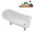 58" Streamlin Clawfoot Tub,Tray,Drain, Clawfeet-101628927-102219863