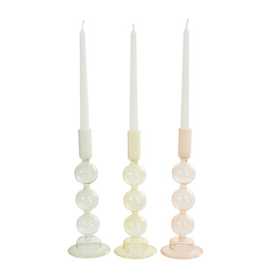 Bougeoir de table en verre Anij