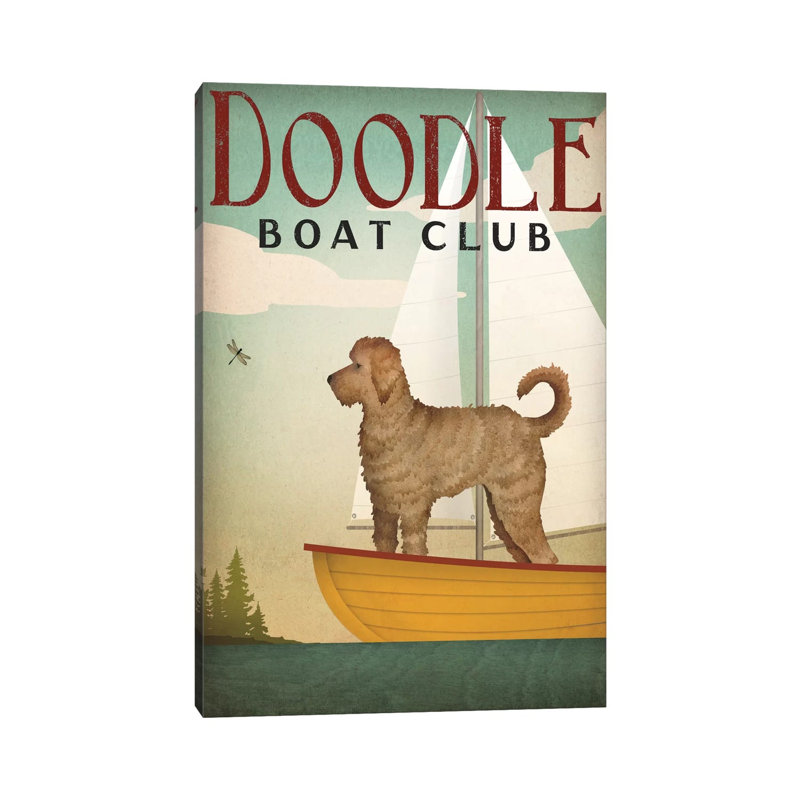 Doodle Boat Club by Ryan Fowler - Wrapped Canvas Painting, 101.6 cm H x 66.04 cm W x 1.91 cm D, Wrapped Canvas