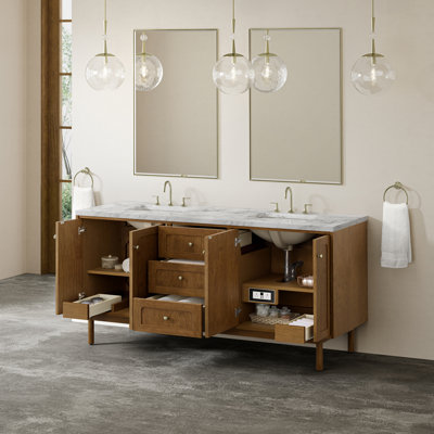 Laurent 72" Double Bathroom Vanity Set