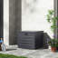 Garden Sanctuary 62cm W 200L Metal Lockable Deck Box in Black