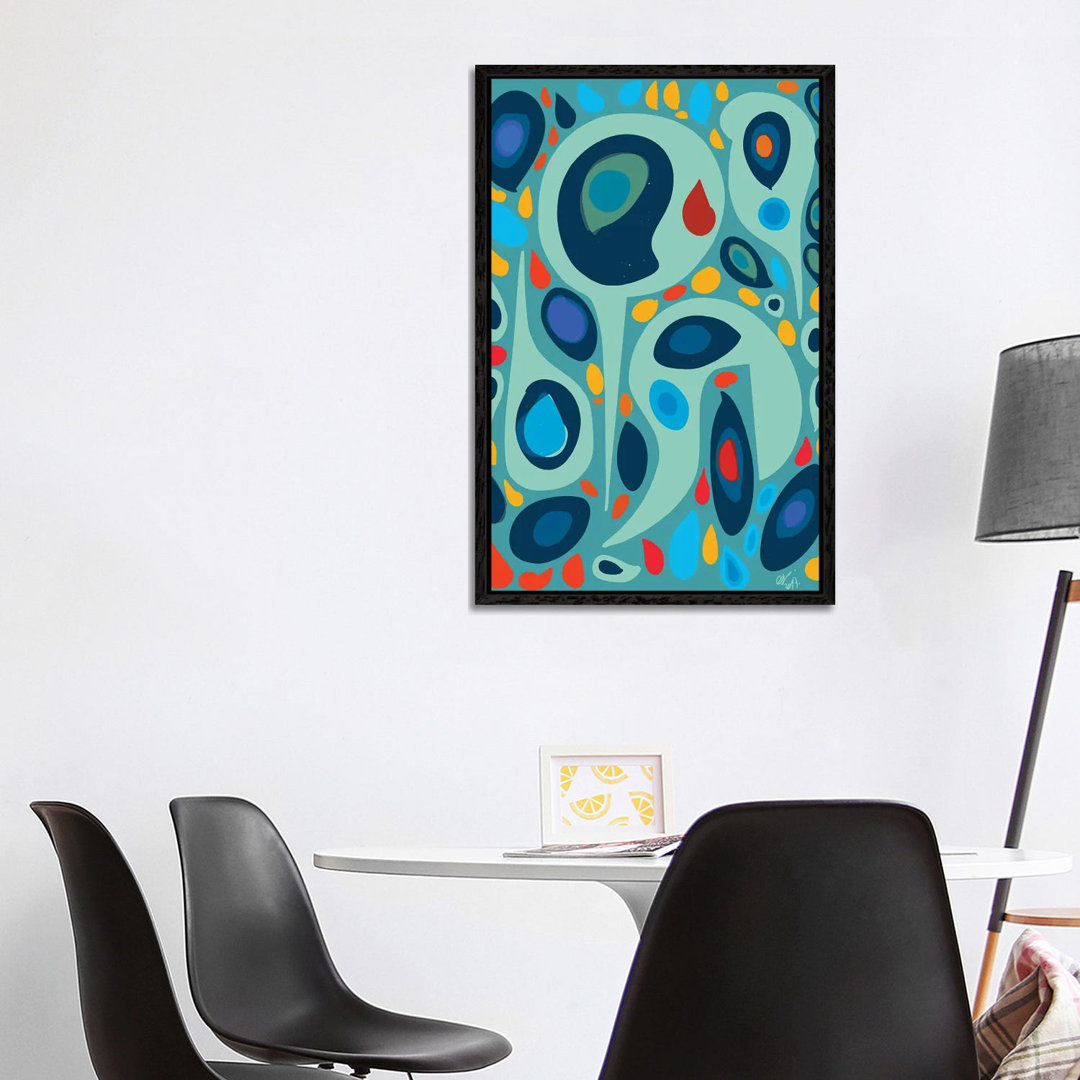 Blue Shapes Of Love von Emmanuel Signorino - Galerie-verpackte Leinwand Giclée auf Leinwand