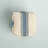 Striped Square Canvas Pouf Ottoman