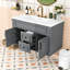 Meuble-lavabo flottant mural avec lavabo en céramique, portes et tiroirs à fermeture en douceur-130182896