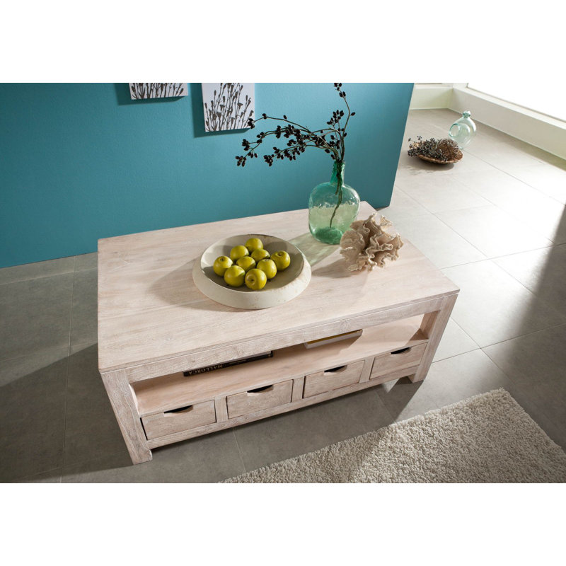 Solid Wood Four Leg Coffee Table