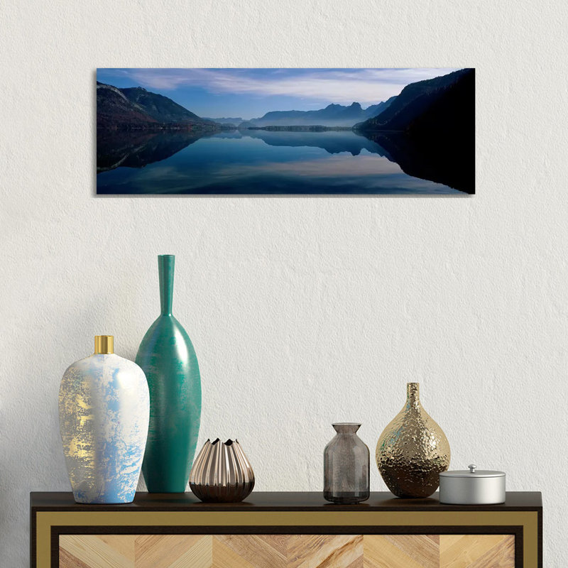 St. Wolfgangsee and Alps Salzkammergut Austria 1 Piece Wrapped Canvas Panoramic Wall Art