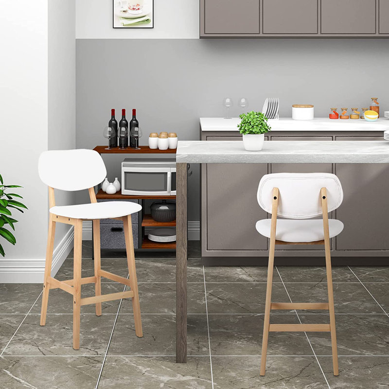 Galilee 65cm Bar Stool, White