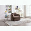 Chaise surdimensionnée en chenille pivotante à 360 ° - 3 coussins - brun-2025014256