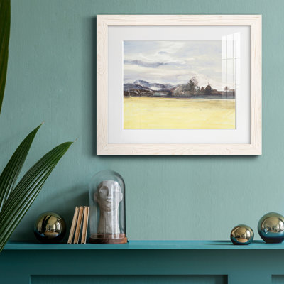 " Grey House In Blue " Painting Print