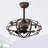 Best Sells Modern Enclosed Ceiling Fan Indoor With Remote Control And Bladeless Rust Red Industrial Ceiling Fan Light Kit