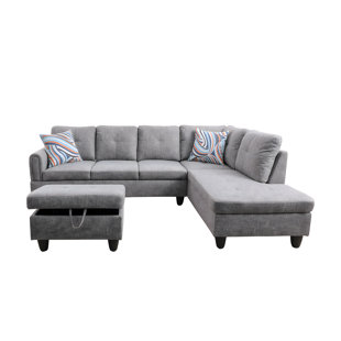 Furniture Modern Sectional Sofa L-Shape Convertible Couch Sofa with Ottoman Chaise Lounge