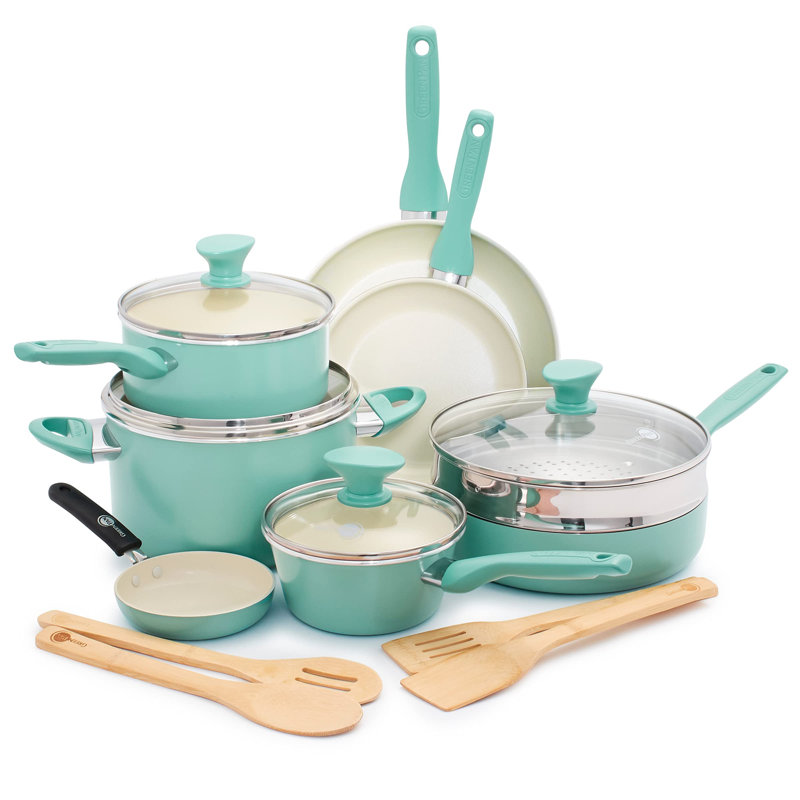 Jadon 14 - Piece Non-Stick Cookware Set