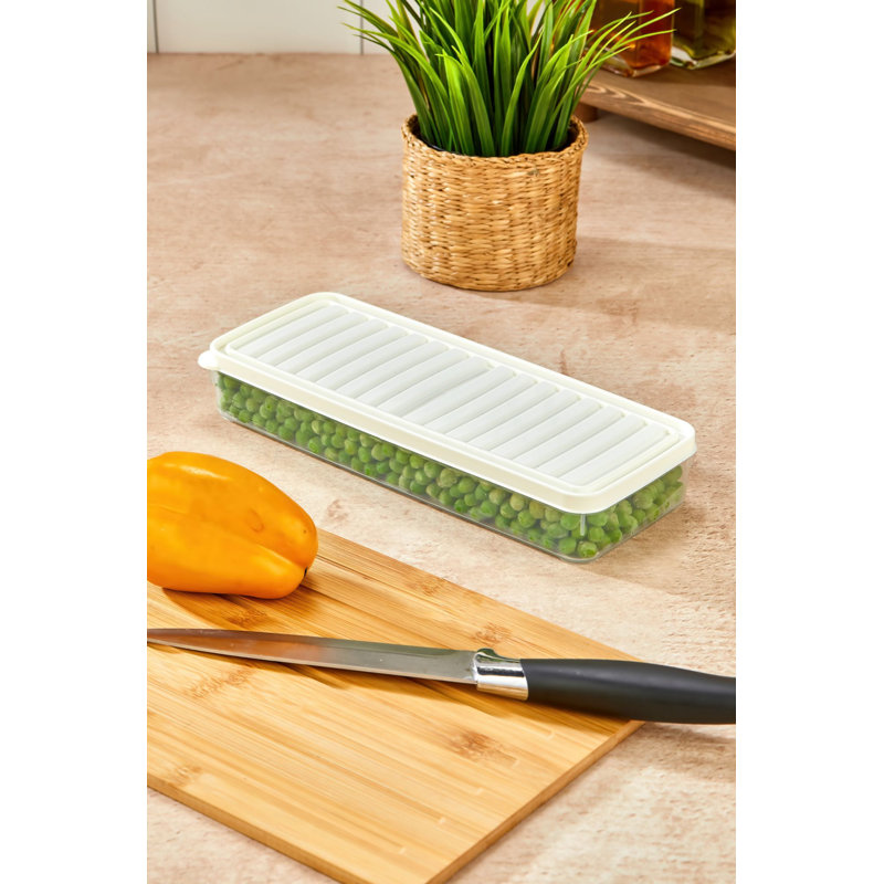 Durable Plastic Storage Box Set (4 Pieces), White, 10.4 x 2.0 x 4.1 inches | 100% Dishwasher Safe | Ideal for Organizing Kitchen, Bathroom & Craft Supplies | Stackable Design for Efficient Space Use