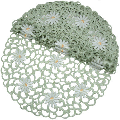 Sherly Polyester Floral Round Doily