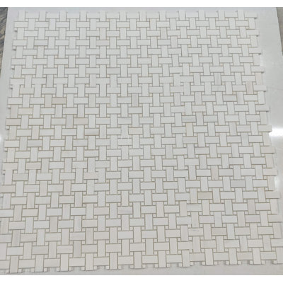 BASKET WEAVE BIANCO DOLOMITE W/ DOLOMITE HONED