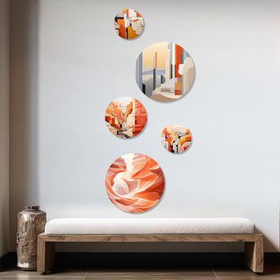 Canyon Antelope Art liquide - ensemble d'art mural rond Canyon Canyon
